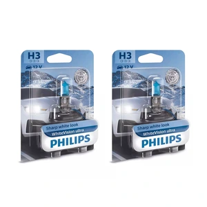 Philips WhiteVision ultra halogenpære H3 55 W 2 stk