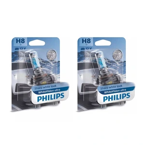 Philips WhiteVision ultra halogenpære H8 35 W 2 stk